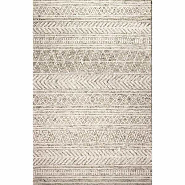 Bashian 2 ft. 6 in. x 8 ft. Valencia Collection Transitional 100 Percent Wool Hand Tufted Area Rug, Beige R131-BE-2.6X8-AL118